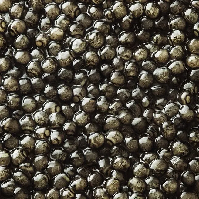 Glossy caviar pearls