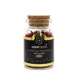 5 g jar of Luxury Tastes Super Negin saffron